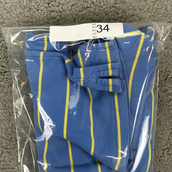 Chaps Mens L Polo Shirt Blue Orange White Stripe 2 Button Golf Shirt w/ LOGO - Picture 10 of 10